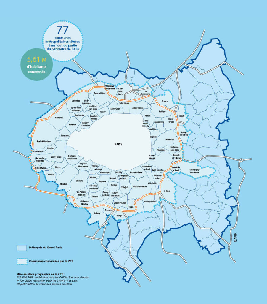 Carte Grand Paris ZFE